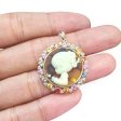 NEW Baby Girl Round Deco Rainbow Sapphire Nano Gemstone Diamond Pendant 14kt For Cheap