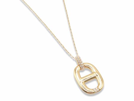 NEW Golden Can Lock Diamond Necklace 14kt Sale