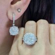 NEW Round Invisible Diamond Dangling Jewelry Set 18kt Supply