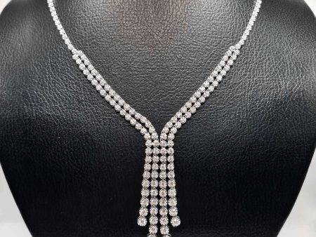 NEW Round Layered Drop Diamond Necklace 14kt Online Hot Sale