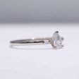 0.54cts E VVS Pear Baguette Paved Diamond Engagement Ring 14kt #0064 Supply