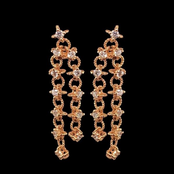 #LVNA2024 | RoseGold Charm Knot  Diamond Jewelry Set 18kt Online Hot Sale