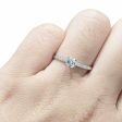 0.55cts E VS Asscher Paved Diamond Engagement Ring 14kt #0075 Discount