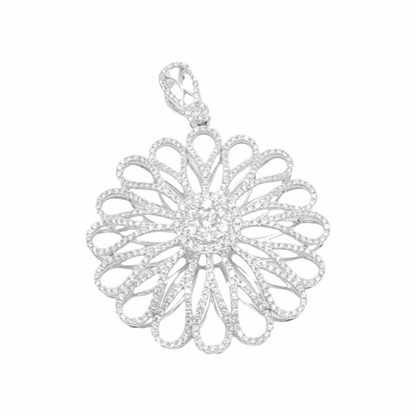 NEW Flower Diamond Pendant 18kt Online now