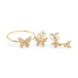 NEW Dainty Butterfly Diamond Jewelry Set 14kt Online Sale