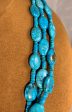 Flat Turquoise Bead Necklace by Don Lucas Online now