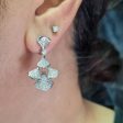 NEW Bell Drop Dangling Diamond Earrings 18kt For Discount