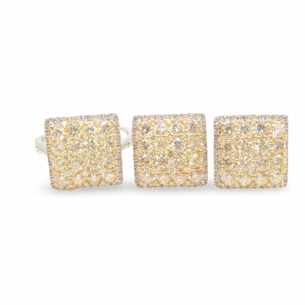 NEW Square Diamond Jewelry Set 18kt Fashion