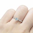 0.53cts G VS Emerald Paved Diamond Engagement Ring 14kt #0057 Online Hot Sale