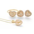 NEW Golden Heart Diamond Jewelry Set 18kt Online Sale