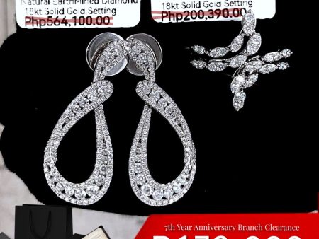 #LVNA2024 | Front-Back Twisted Droplet and Marquise Diamond Jewelry Set 18kt Cheap