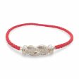 NEW Double Knot Diamond Red String Bracelet 18kt Fashion