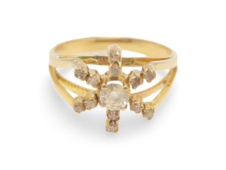 NEW Solitaire with Accents Diamond Ring 14kt Sale