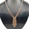 NEW Rose Gold Round Layered Drop Diamond Necklace 14kt Discount