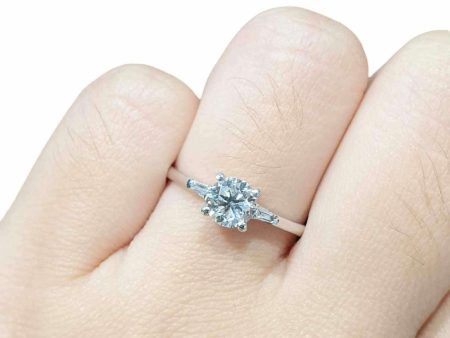 GIA Certified | 0.80cts K SI1 Round Brilliant Diamond Engagement Ring 14kt on Sale