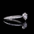 GIA Certified | 0.68cts E SI2 Heart Brilliant Diamond Engagement Ring 14kt For Discount