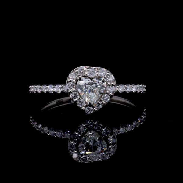 GIA CERTIFIED | 0.69cts J VVS1 Heart Brilliant Diamond Engagement Ring 14kt Online Sale