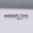 0.50cts G VVS Cushion Paved Diamond Engagement Ring 14kt #0072 Cheap