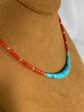 Coral and Turquoise Choker by Kevin Ray Garcia For Cheap