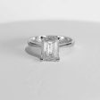 2.50cts++ Emerald Cut Diamond Engagement Ring IGI Certified For Discount