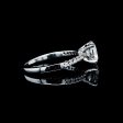 2.50cts ++ Round Paved Diamond Engagement Ring IGI Certified Online