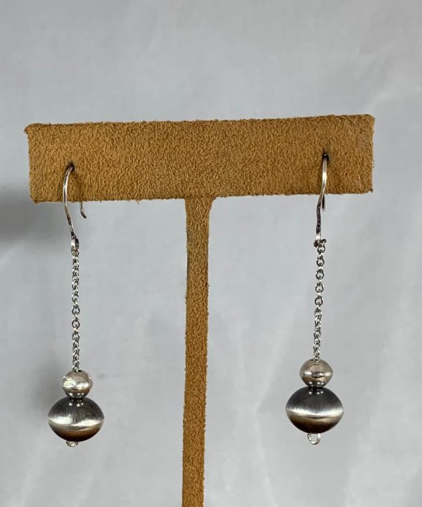 Navajo Bead and Chain Earrings by Veltenia Haley For Cheap