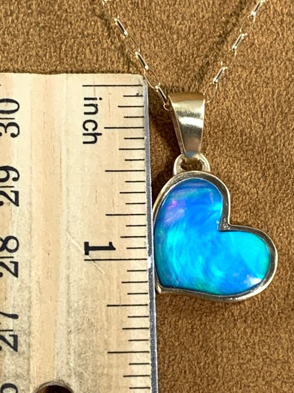 Opal Gold Heart on Gold Chain by Gloria Sawin and John Hull Fashion