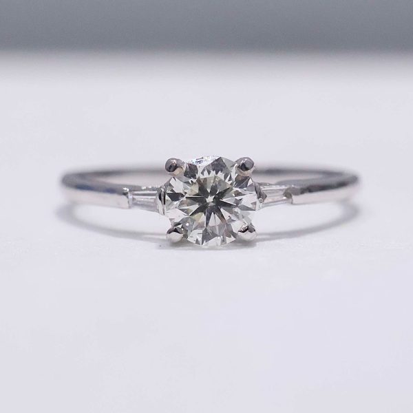 GIA Certified | 0.80cts K SI1 Round Brilliant Diamond Engagement Ring 14kt on Sale