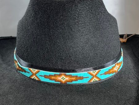 Turquoise Beaded Hat Band by Pamela Chappell Discount