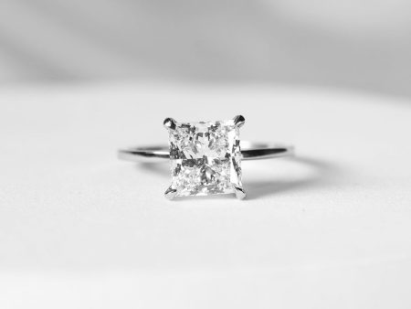 4.00cts Princess Cut Solitaire Diamond Engagement Ring IGI Certified For Discount