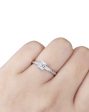 0.50cts+Emerald Cut Baguette Paved Diamond Engagement Ring GIA CERTIFIED Hot on Sale