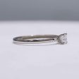 0.48cts F VS Cushion Baguette Paved Diamond Engagement Ring 14kt #0071 Online