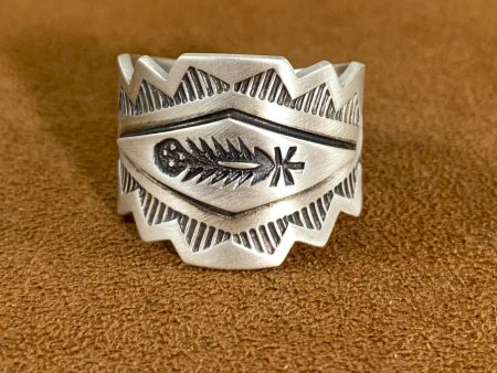 Feather Stamped Ring by Jeanette Nelson Sale