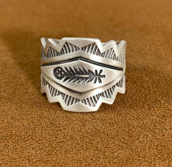 Feather Stamped Ring by Jeanette Nelson Sale