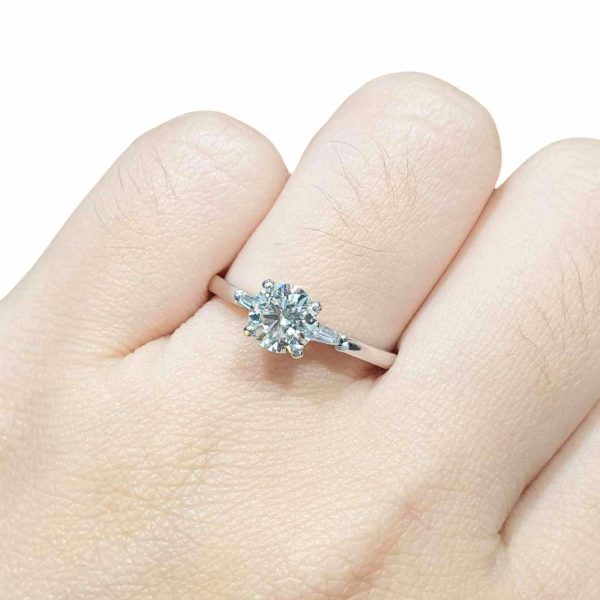 GIA Certified | 0.95cts L SI2 Round Brilliant Diamond Engagement Ring 14kt Discount