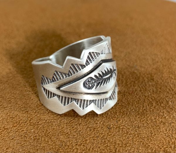 Feather Stamped Ring by Jeanette Nelson Sale